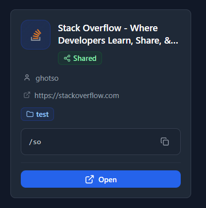 Shared Bookmark Card Detail