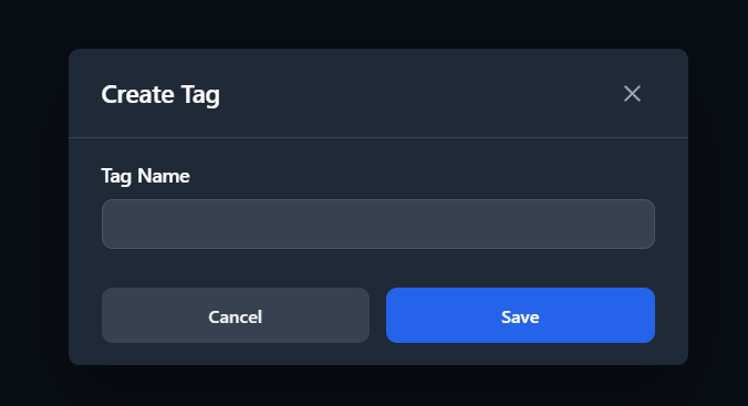 Create Tag Modal